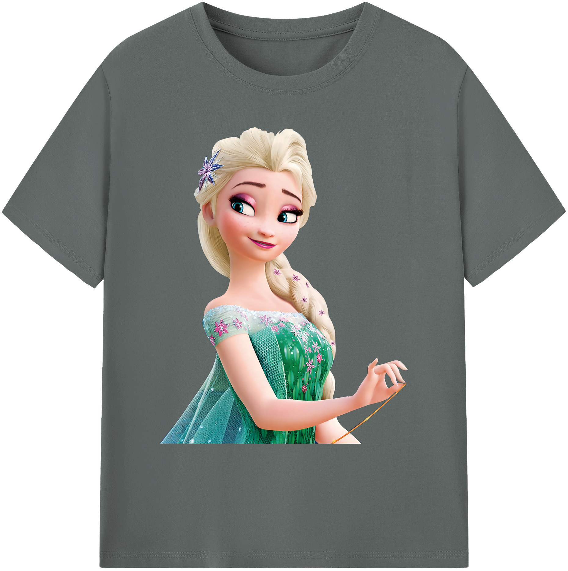（画像用） アナと雪の女王 アンナ エルサ Frozen Anna Elsa 綿100％ メンズ半袖Tシャツ｜肌触りやわらか＆通気性